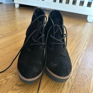 Lace up wedge booties (urban outfitters)